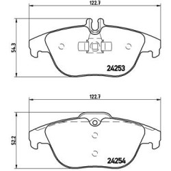 Brake Pad Set BREMBO P50068X for MERCEDES C-CLASS