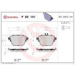 Brake Pad Set BREMBO P50141 for MERCEDES CLS
