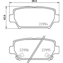 Brake Pad Set BREMBO P54062 for MITSUBISHI ECLIPSE