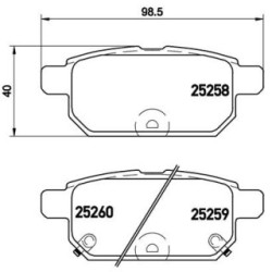 Brake Pad Set BREMBO P79029 for SUZUKI