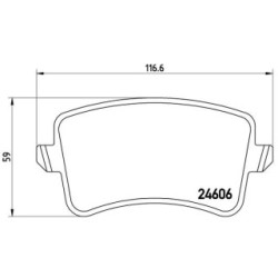 Brake Pad Set BREMBO P85100 for AUDI
