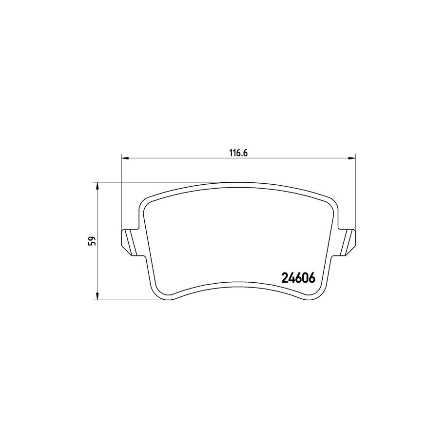 Brake Pad Set BREMBO P85100 for AUDI