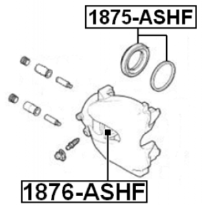 Piston Brake Caliper - FEBEST 1876ASHF