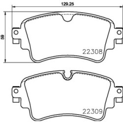 Brake Pad Set BREMBO P85154X for AUDI
