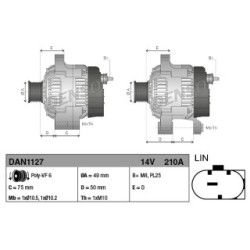 Alternator DENSO DAN1127 for BMW OE 12317605061