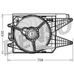Radiator Fan DENSO DER09049 for ABARTH 500