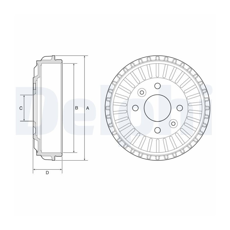 Brake Drum DELPHI BF594 for DACIA