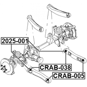 Control Trailing Arm Wheel Suspension - FEBEST 2025001