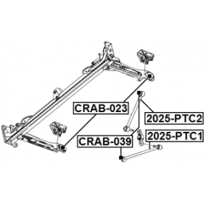 Control Trailing Arm Wheel Suspension - FEBEST 2025PTC2