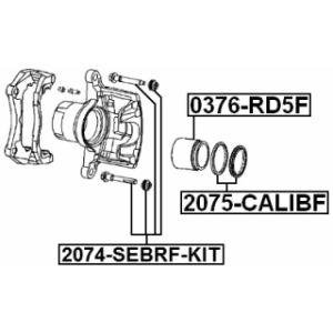 Guide Bolt Brake Caliper - FEBEST 2074SEBRFKIT