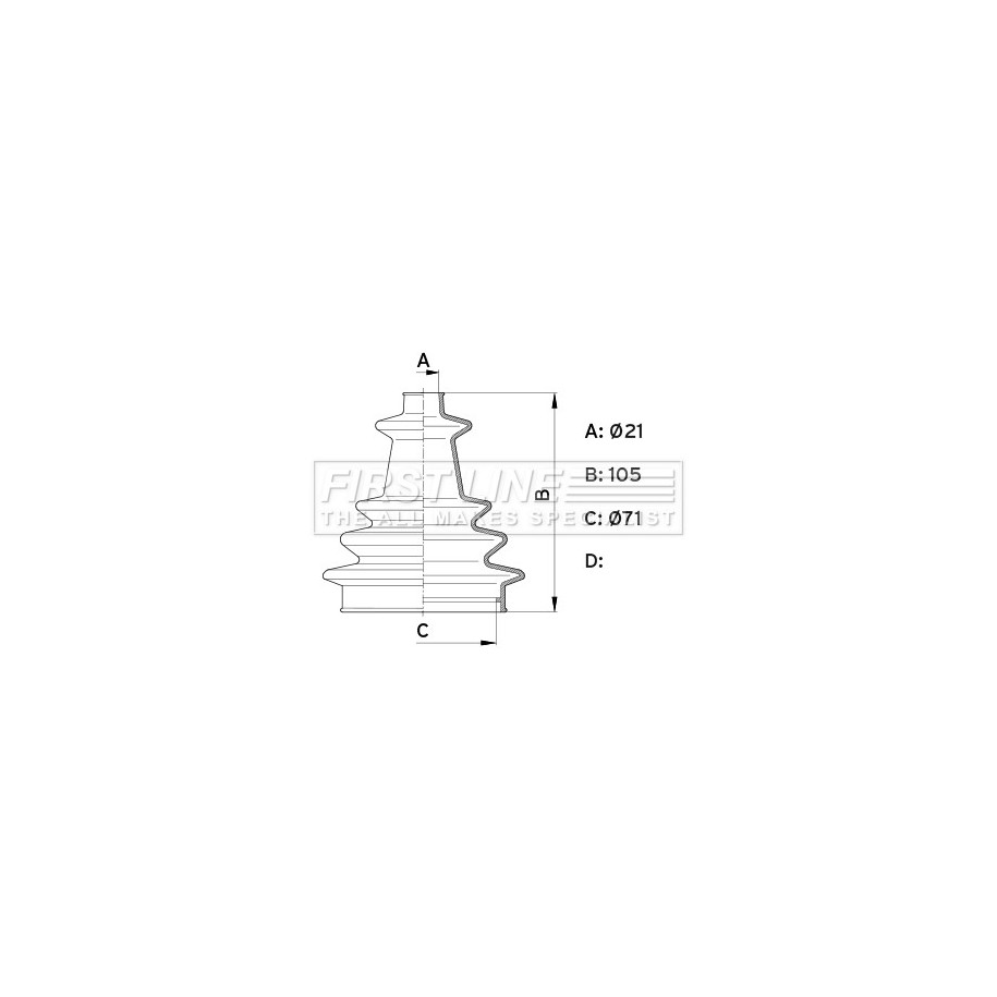 Cv Joint Boot FIRST LINE FCB1002 OE 9201993