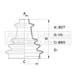 Cv Joint Boot FIRST LINE FCB1003