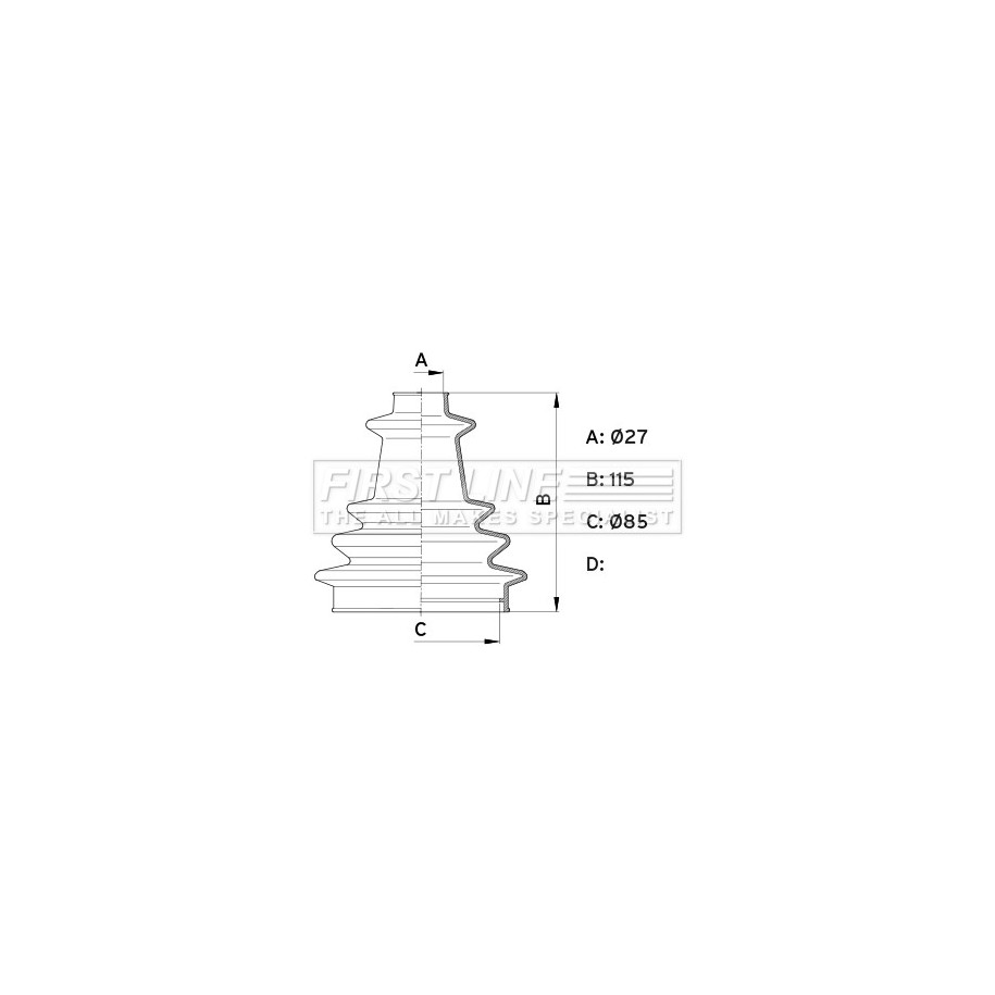 Cv Joint Boot FIRST LINE FCB1003