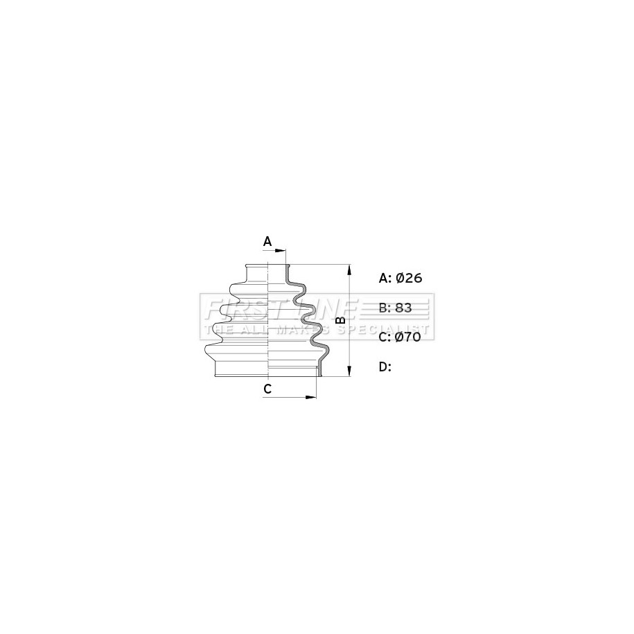 Cv Joint Boot FIRST LINE FCB1005