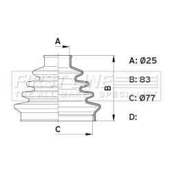 Cv Joint Boot FIRST LINE FCB1006