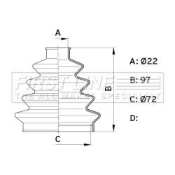 Cv Joint Boot FIRST LINE FCB1007
