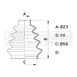 Cv Joint Boot FIRST LINE FCB1008