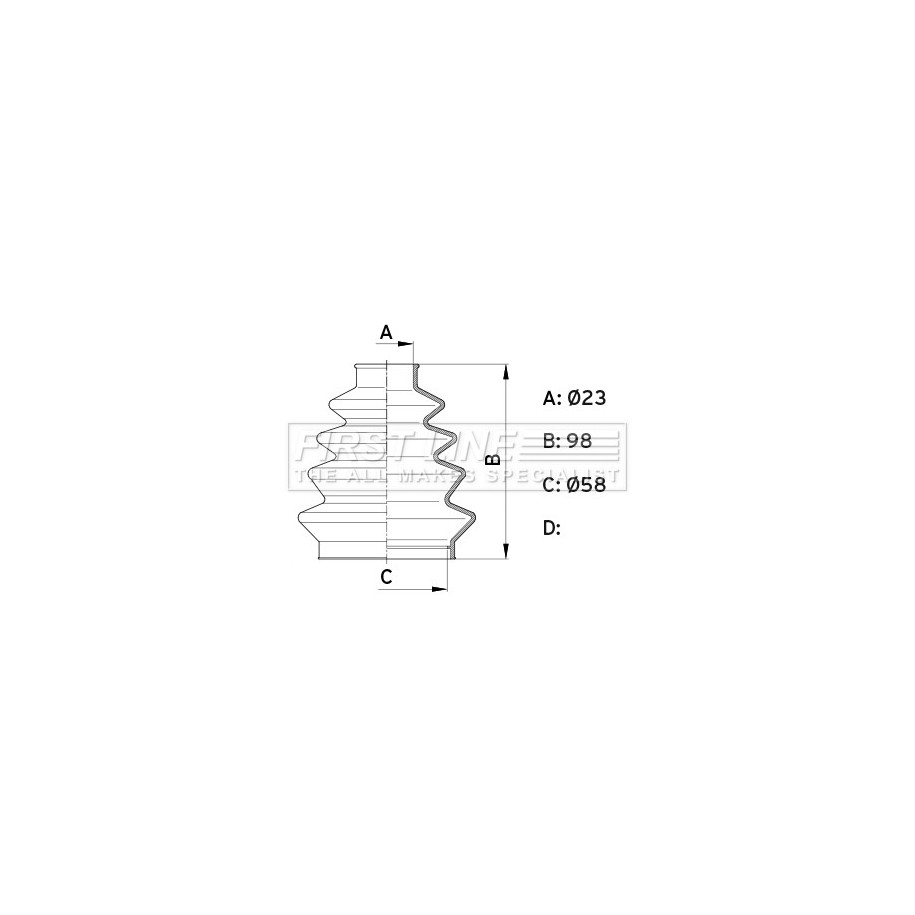 Cv Joint Boot FIRST LINE FCB1008
