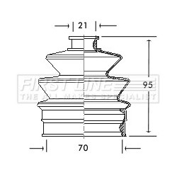 Cv Joint Boot Kit FIRST LINE FCB2010 for NISSAN CHERRY OE 13H7262