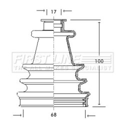 Cv Joint Boot Kit FIRST LINE FCB2014 for AUSTIN