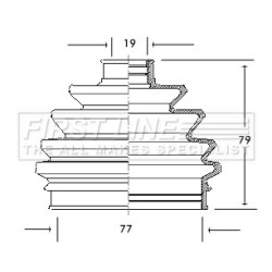 Cv Joint Boot Kit FIRST LINE FCB2016 for VAUXHALL OE 347019