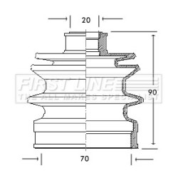 Cv Joint Boot Kit FIRST LINE FCB2057 for MAZDA