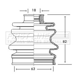 Cv Joint Boot Kit FIRST LINE FCB2076 for SUZUKI ALTO