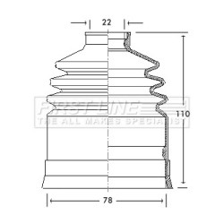 Cv Joint Boot Kit FIRST LINE FCB2093 for SAAB