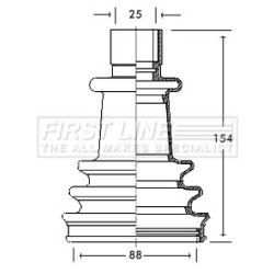 Cv Joint Boot Kit FIRST LINE FCB2115 for VAUXHALL