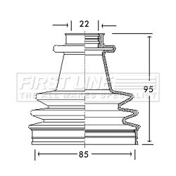 Cv Joint Boot Kit FIRST LINE FCB2165 for RENAULT 19