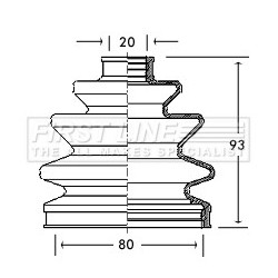 Cv Joint Boot Kit FIRST LINE FCB2171 for HONDA