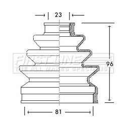Cv Joint Boot Kit FIRST LINE FCB2178 for HONDA