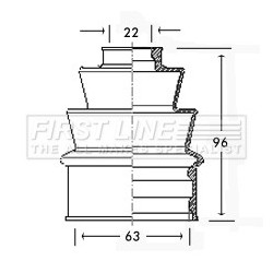 Cv Joint Boot Kit FIRST LINE FCB2197 for AUSTIN