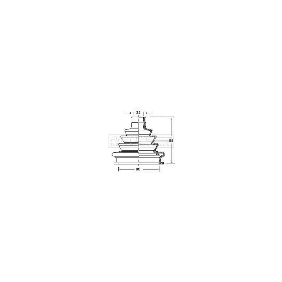 Cv Joint Boot Kit FIRST LINE FCB2219 for AUDI