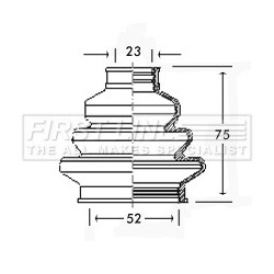 Cv Joint Boot Kit FIRST LINE FCB2220 for ALFA ROMEO