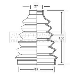 Cv Joint Boot Kit FIRST LINE FCB2227 for MITSUBISHI