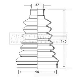 Cv Joint Boot Kit FIRST LINE FCB2228 for VAUXHALL