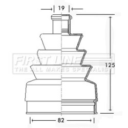 Cv Joint Boot Kit FIRST LINE FCB2249 for LADA NIVA