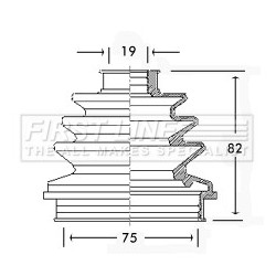 Cv Joint Boot Kit FIRST LINE FCB2260 for AUDI