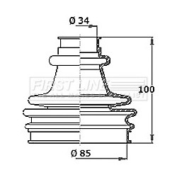 Cv Joint Boot Kit FIRST LINE FCB2280R for CITROEN