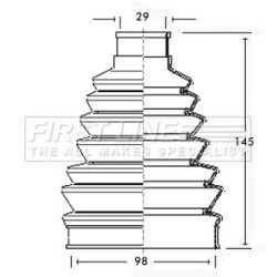 Cv Joint Boot Kit FIRST LINE FCB2284R for CITROEN