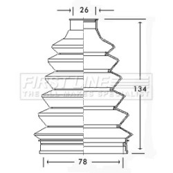 Cv Joint Boot Kit FIRST LINE FCB2295 for VAUXHALL CORSA