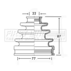 Cv Joint Boot Kit FIRST LINE FCB2298 for TOYOTA