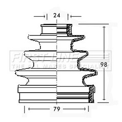Cv Joint Boot Kit FIRST LINE FCB2299 for TOYOTA