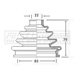 Cv Joint Boot Kit FIRST LINE FCB2301 for AUDI