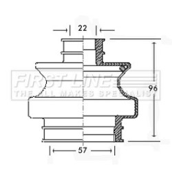 Cv Joint Boot Kit FIRST LINE FCB2305 for MERCEDES