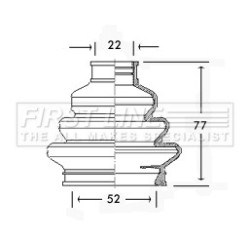 Cv Joint Boot Kit FIRST LINE FCB2310 for BMW