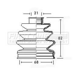 Cv Joint Boot Kit FIRST LINE FCB2314 for FORD