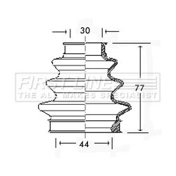 Cv Joint Boot Kit FIRST LINE FCB2349 for BMW