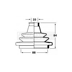 Cv Joint Boot Kit FIRST LINE FCB2353 for ALFA ROMEO 166